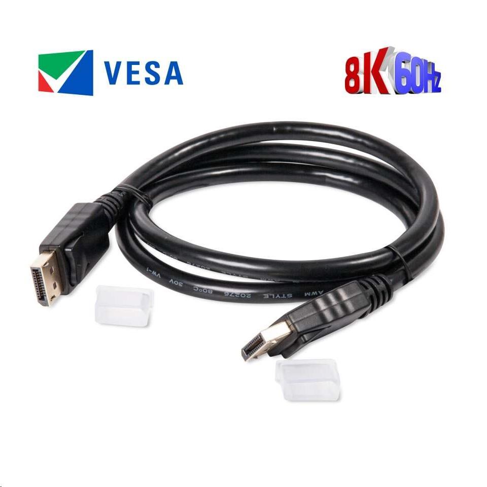 Club3D Certifikovaný Kabel DisplayPort 1.4 HBR3 8K60Hz (M/ M),  1m4 