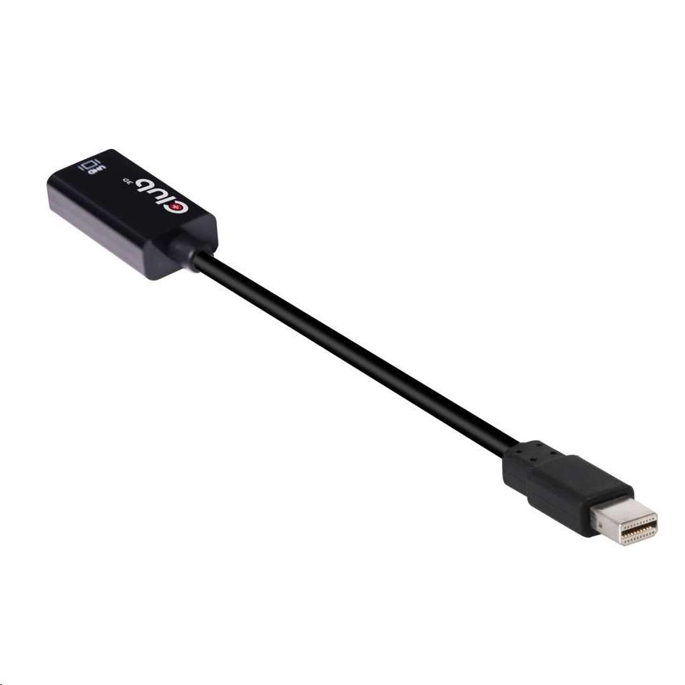 Club3D Adaptér aktívny mini DisplayPort 1.4 na HDMI 2.0b,  HDR (M/ F),  16cm2 