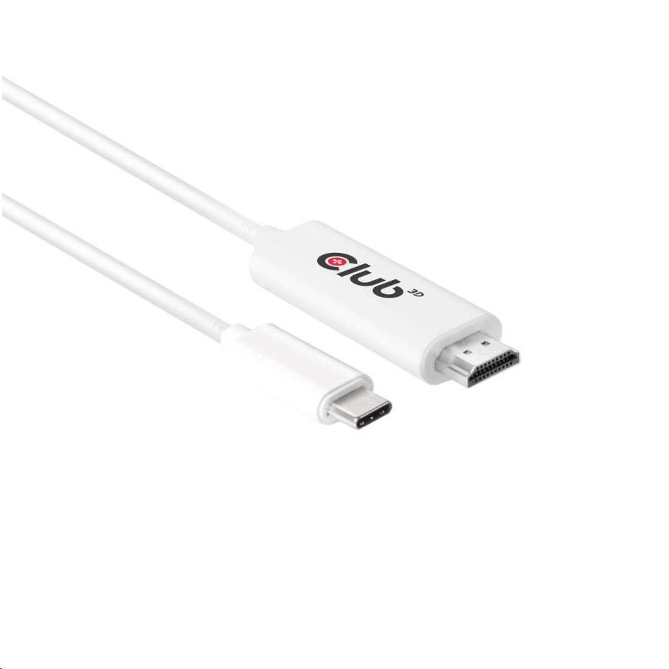 Club3D Active USB typu C na HDMI 2.0 4K60Hz UHD,  1, 8 m2 