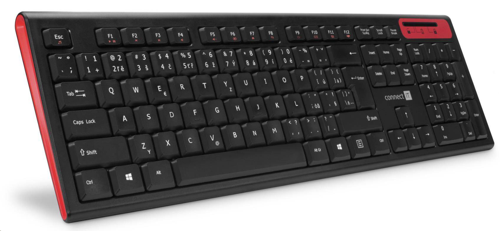 CONNECT IT Multimediální bezdrátová klávesnice,  CZ + SK layout,  černá1 