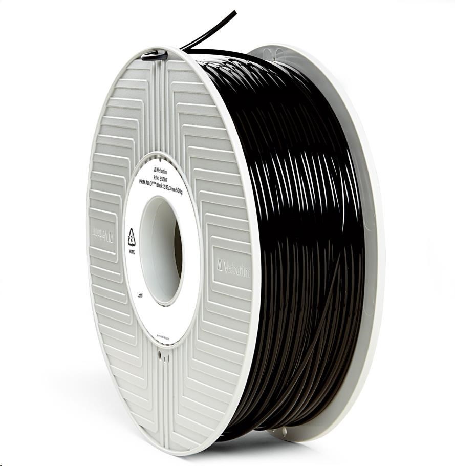VERBATIM Filament pre 3D tlačiarne PRIMALLOY 2.85mm,  72m,  500g čierna1 