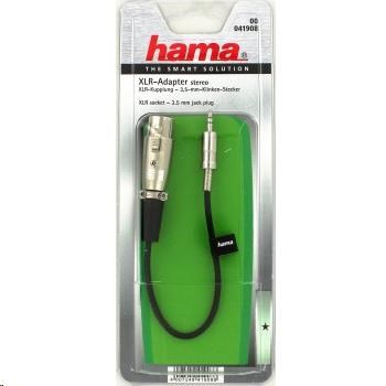 Hama audio adaptér XLR zásuvka - jack vidlica 3, 5 mm stereo0 