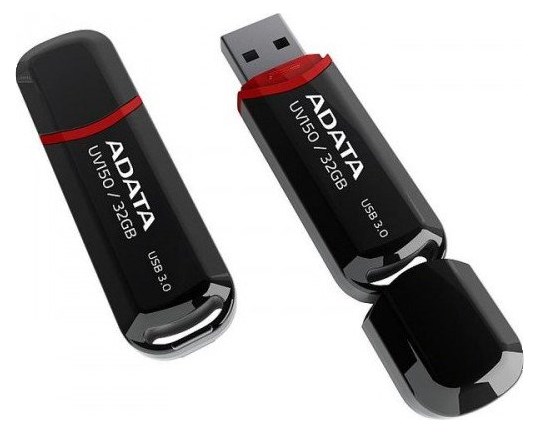ADATA Flash disk 32GB UV150,  USB 3.1 disk Dash Drive (R:90/ W:20 MB/ s) čierny1 