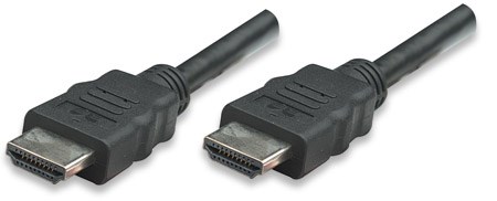 MANHATTAN HDMI kábel s Ethernetom,  HEC,  ARC,  3D,  4K,  tienený,  15 m,  čierny0 