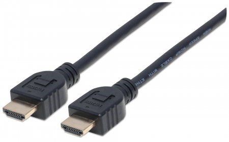MANHATTAN Nástenný vysokorýchlostný kábel CL3 HDMI s Ethernetom,  HEC,  ARC,  3D,  4K,  tienený,  1 m,  čierny0 