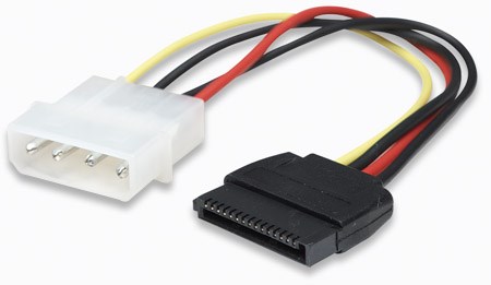 Napájací kábel MANHATTAN SATA,  4-pinový na 15-pinový,  16 cm0 