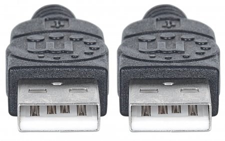MANHATTAN USB kábel 2.0,  typ A samec na typ A samec,  0.5 m,  čierna2 