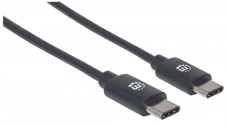 MANHATTAN Hi-Speed USB-C kábel,  Type-C Male to Type-C Male,  2 m,  čierny1 