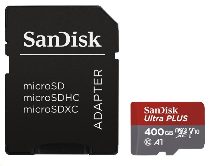 Karta SanDisk MicroSDXC 400 GB Ultra (100 MB/s, A1 Class 10 UHS-I, Android) + adaptér0 