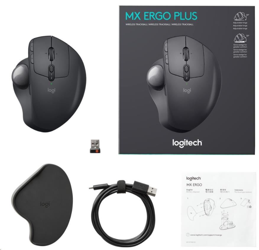 Logitech Wireless Trackball Mouse MX ERGO7 