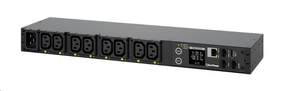 CyberPower Rack PDU,  prepínaná,  1U,  16A,  (8)C13,  IEC-320 C201 