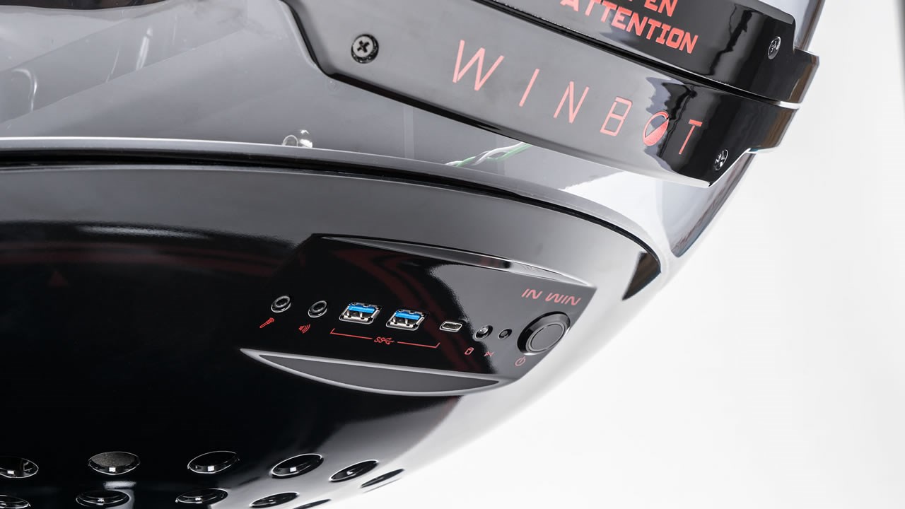 Skriňa Winbot IN WIN,  čierna/ červená,  bez napájania,  360 úžasných vynálezov5 