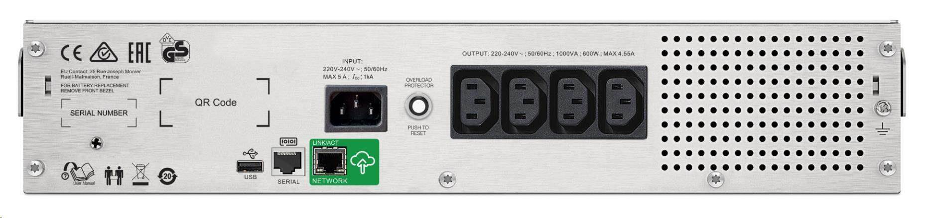 APC Smart-UPS C 1500VA LCD RM 2U 230V so SmartConnect (900W)1 