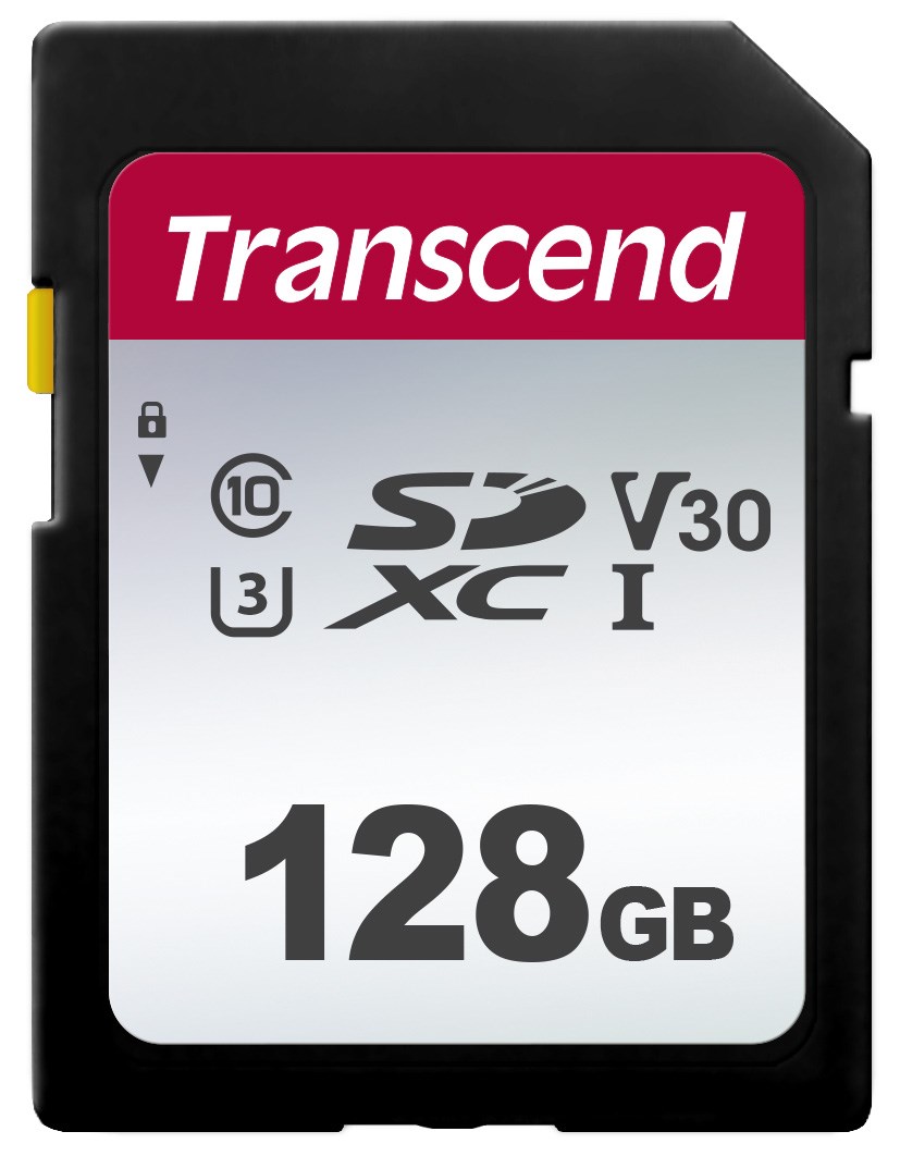 Karta TRANSCEND SDXC 128GB 300S,  UHS-I U3 V30 (R:100W:25 MB/ s)1 