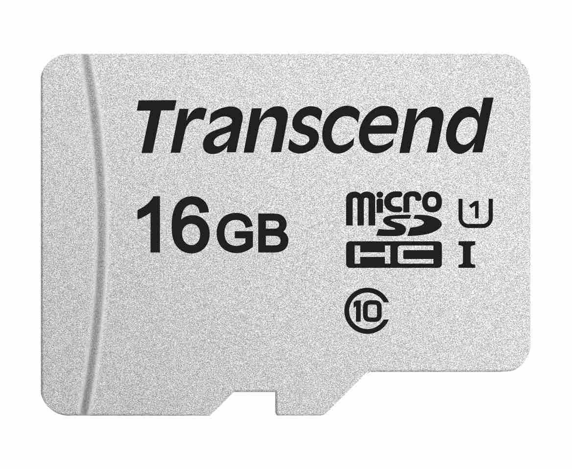 Karta TRANSCEND MicroSDHC 16GB 300S,  UHS-I U1,  bez adaptéra0 