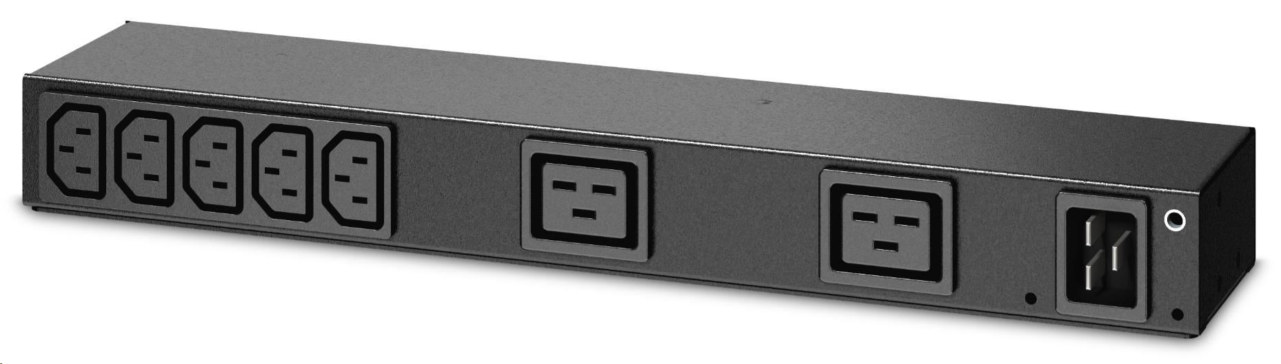 APC Rack PDU,  Basic,  0U/ 1U,  100-240V/ 20A,  220-240V/ 16A,  (7) C13,  (2) C19,  IEC-320 C200 