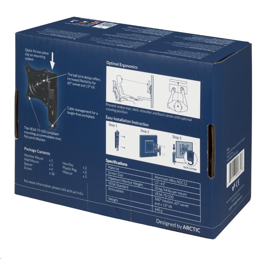 Nástenný držiak ARCTIC pre monitor W1A11 
