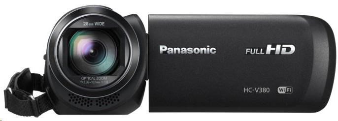 Panasonic HC-V380 (Full HD kamera,  1MOS,  50x zoom od 28mm,  3
