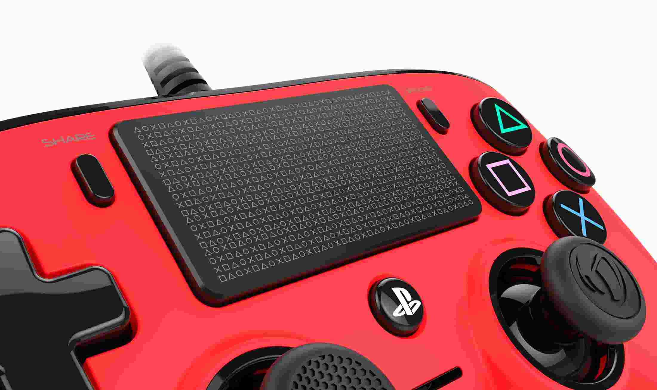 Nacon Wired Compact Controller - ovladač pro PlayStation 4 - červený3 