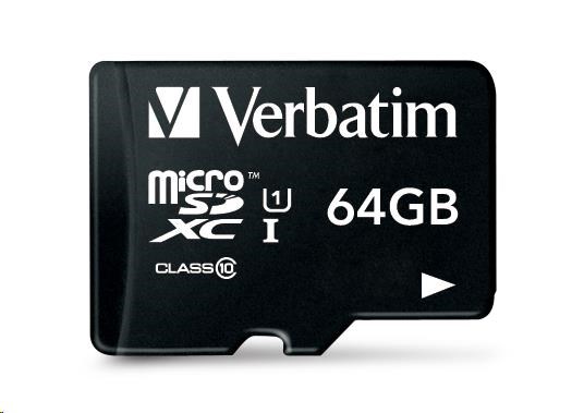 VERBATIM Tablet microSDHC C10/U1 s USB čítačkou 64GB (R:70MB/s, W:10MB/s)2 