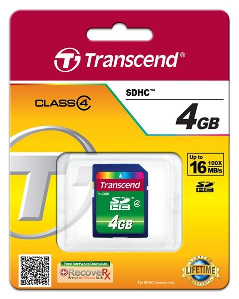 Karta TRANSCEND SDHC 4 GB triedy 41 