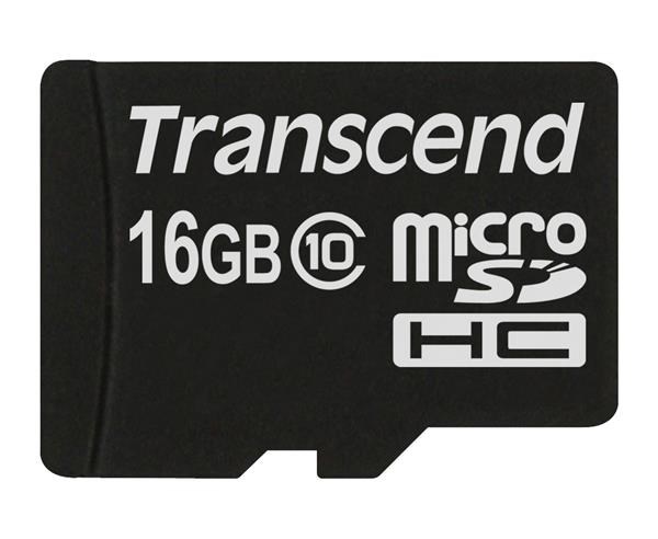 Karta TRANSCEND MicroSDHC 16 GB triedy 10,  bez adaptéra0 