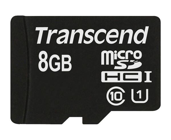 TRANSCEND MicroSDHC 8GB Premium,  Class 10 UHS-I 300x,  bez adaptéra0 