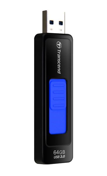 TRANSCEND Flash disk 64GB JetFlash®760,  USB 3.0 (R:80/ W:25 MB/ s) čierna/ tmavomodrá2 