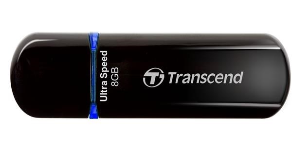 TRANSCEND Flash disk 8GB JetFlash®600, USB 2.0 (R:32/W:12 MB/s) čierna/modrá0 