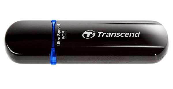 TRANSCEND Flash disk 8GB JetFlash®600, USB 2.0 (R:32/W:12 MB/s) čierna/modrá1 