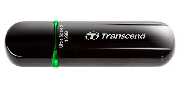 TRANSCEND Flash disk 16GB JetFlash®600,  USB 2.0 (R:32/ W:16 MB/ s) čierna/ zelená3 