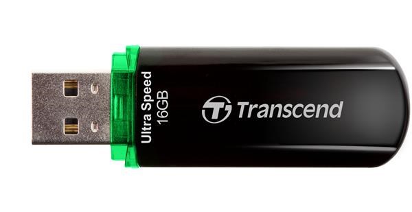 TRANSCEND Flash disk 16GB JetFlash®600,  USB 2.0 (R:32/ W:16 MB/ s) čierna/ zelená1 