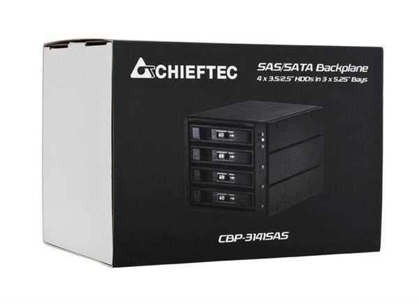 CHIEFTEC SATA/ SAS Backplane CBP-3141SAS,  3 x 5.25