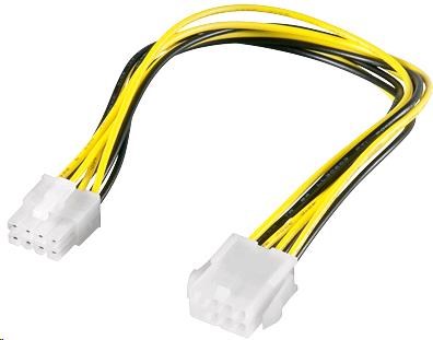 PREMIUMCORD Napájací kábel vnútorný 8pin,  predĺženie 28cm0 