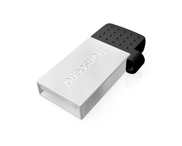 TRANSCEND Flash disk 8GB JetFlash®380S,  USB 2.0/ micro USB (R:20/ W:5 MB/ s) strieborná0 