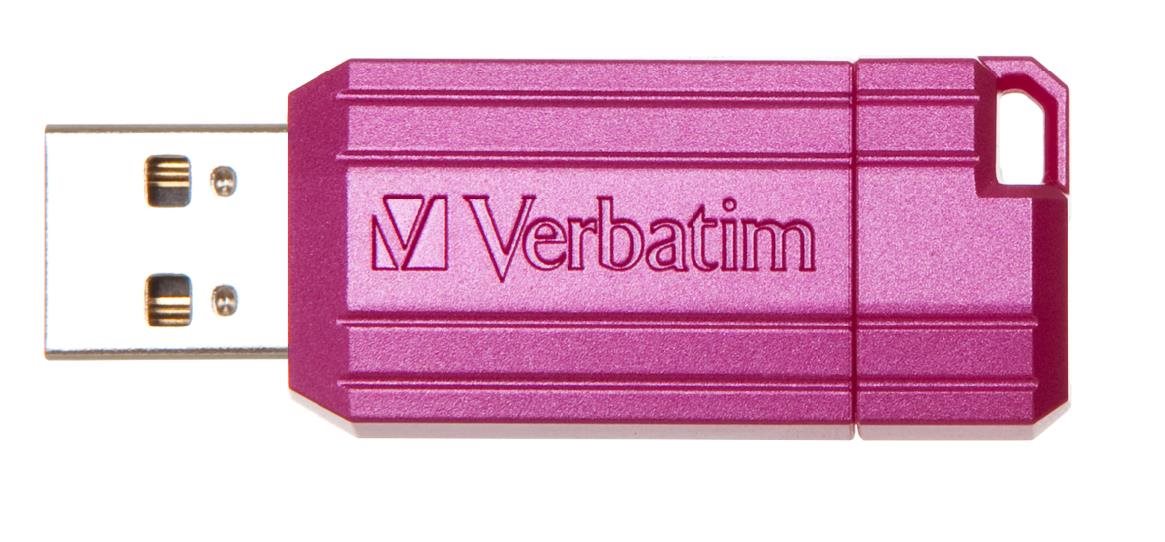 VERBATIM Flash disk 16 GB Hi-Speed Store "n" Go,  Pinstripe,  USB 2.0,  Horúco ružová0 