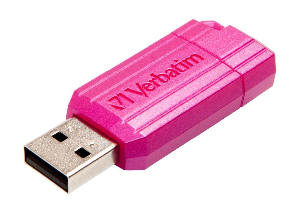 VERBATIM Flash disk 16 GB Hi-Speed Store "n" Go,  Pinstripe,  USB 2.0,  Horúco ružová2 