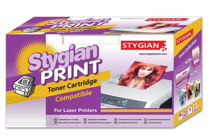 STYGIAN alt. toner pre HP pre LJ P3015 CE255X,  black,  chip,  12 500 strán0 