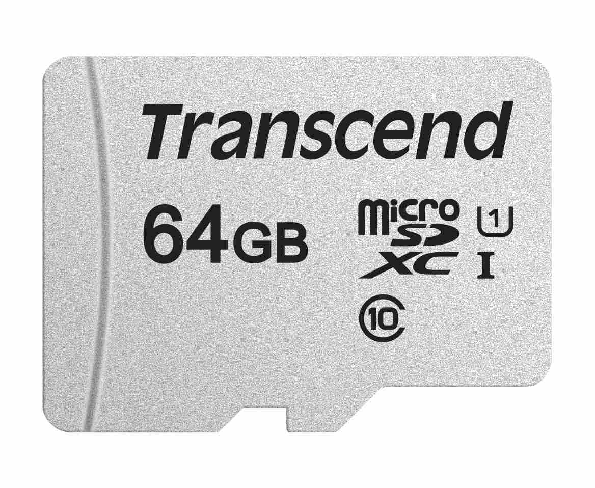 Karta TRANSCEND MicroSDXC 64GB 300S,  UHS-I U1 + adaptér0 