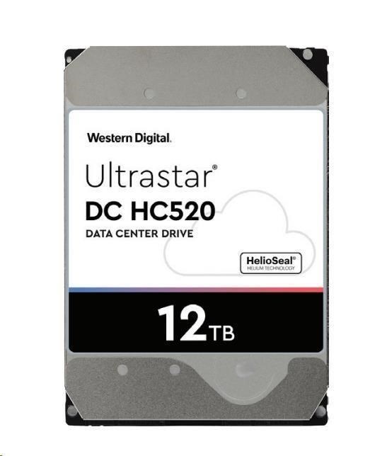 Western Digital Ultrastar® HDD 12TB (HUH721212ALE601) DC HC520 3.5in 26.1MM 256MB 7200RPM SATA 512E SED (ZLATÝ)0 