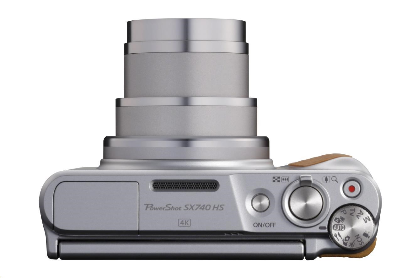 Canon PowerShot SX740 HS,  20.3Mpix,  40x zoom,  WiFi,  4K video - stříbrný - Travel kit1 