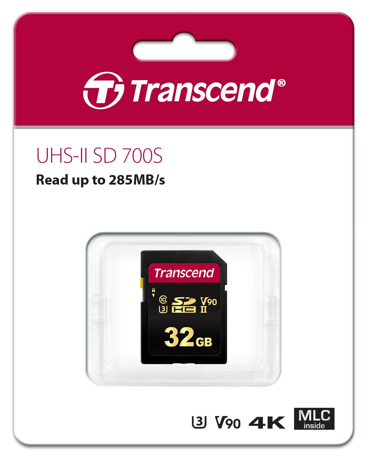 Karta TRANSCEND SDHC 32GB 700S,  UHS-II U3 Class 10 (R:285/ W:180 MB/ s)0 