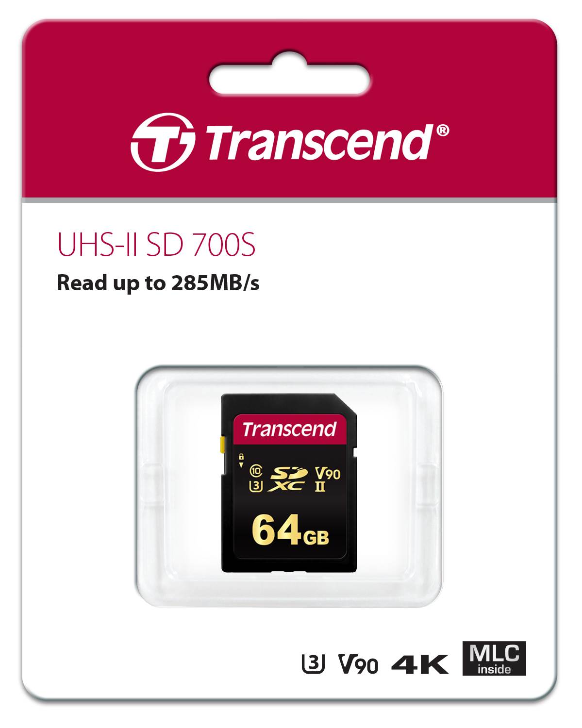 Karta TRANSCEND SDXC 64GB 700S,  UHS-II U3 Class 10 (R:285/ W:180 MB/ s)2 