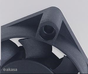 Ventilátor AKASA 4cm čierny Ventilátor,  40x40x10mm,  puzdrové ložisko,  24.87 dBA,  3 kolíky1 
