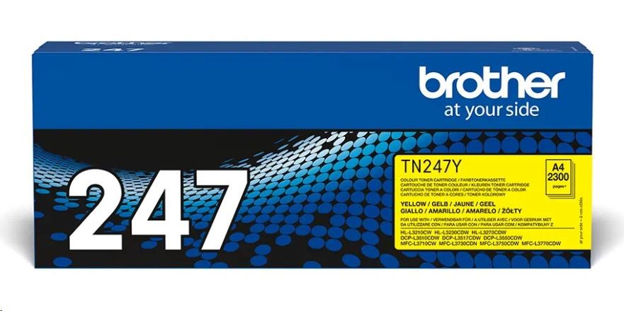 Brother TN-247Y, toner žltá, 2300 str.