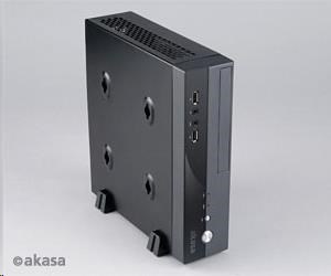 AKASA case Crypto VESA, MiniITX, čierna + 80W AC adaptér2 