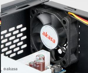 AKASA case Crypto VESA, MiniITX, čierna + 80W AC adaptér9 