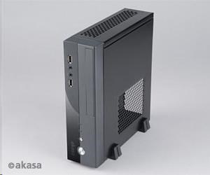 AKASA case Crypto VESA, MiniITX, čierna + 80W AC adaptér0 