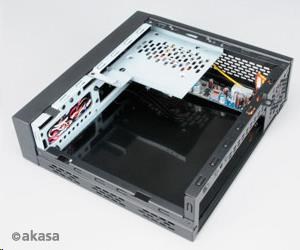 AKASA case Crypto VESA, MiniITX, čierna + 80W AC adaptér7 