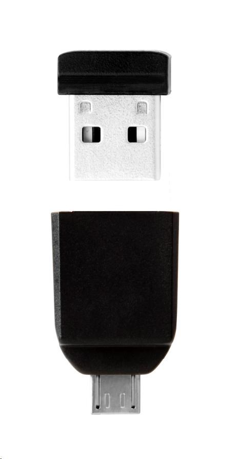 VERBATIM Flash disk 32 GB Store "n" Stay Nano + adaptér micro USB OTG,  USB 2.0,  čierna3 